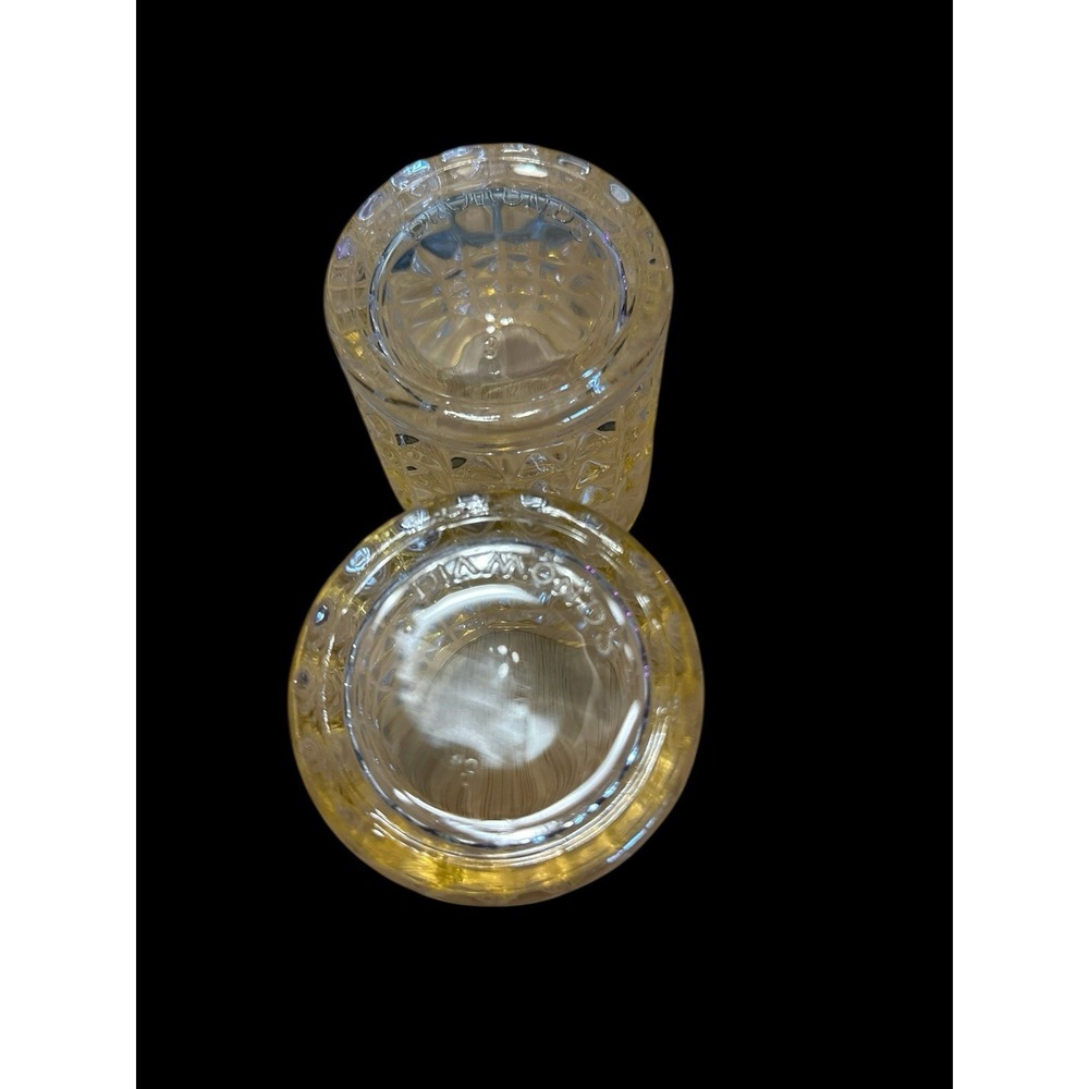 Diamonds Gold Rim Crystal Whiskey Tumbler 10oz Glasses Set Of 2 Heavy Weight - Picture 7 of 8